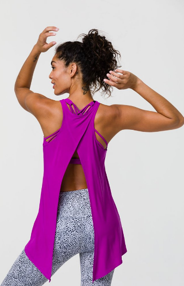 Image Title Onzie Tie Back Tank - Orchid